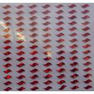 105 Buegelpailletten Welle 8 x 3 mm hologramm rot